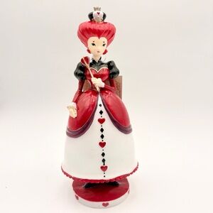 Queen of Hearts Figurine Red White Black Crown Scepter Valentines Decor Royal